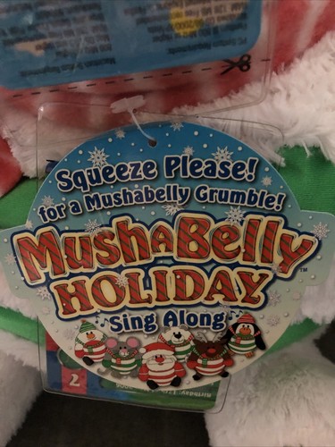 MUSHABELLY Chatter Mushkin XMas Musical Holiday 2006 Polar Bear Plush New - Picture 3 of 12