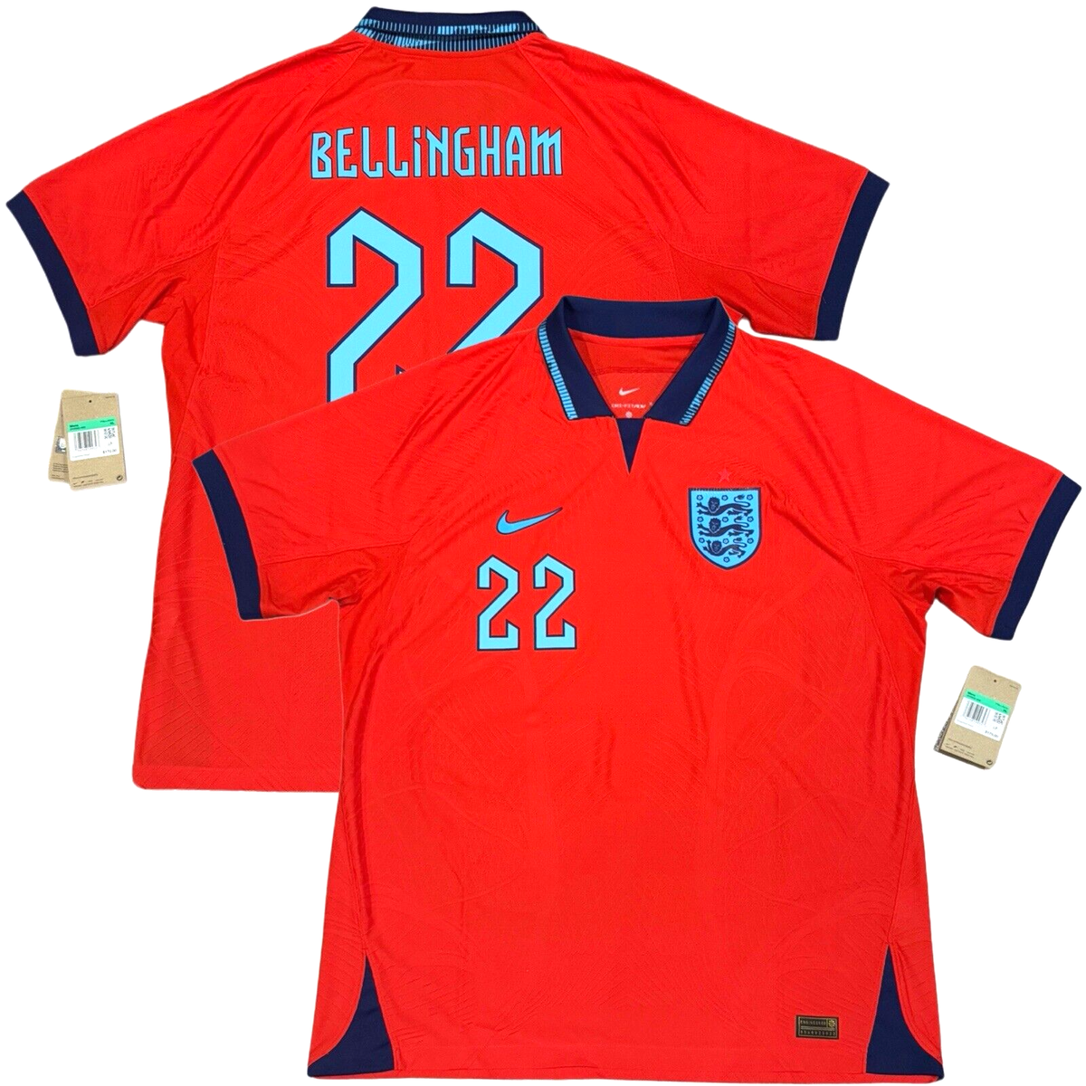 ウェア 22/23 NIKE England away kit XLsize 2022/23 England Authentic Away Jersey #22 Bellingham XL Player