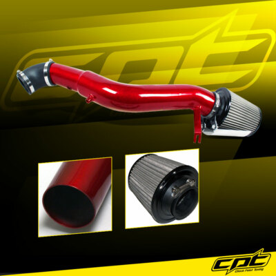 For 06-10 Jeep Commander 3.7L V6 Red Cold Air Intake + Red Filter Cover