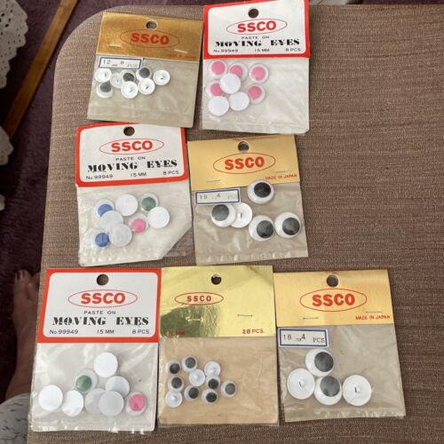 Assortment Google Eyes 6mm-20mm Paste And Sew On - Picture 1 of 1