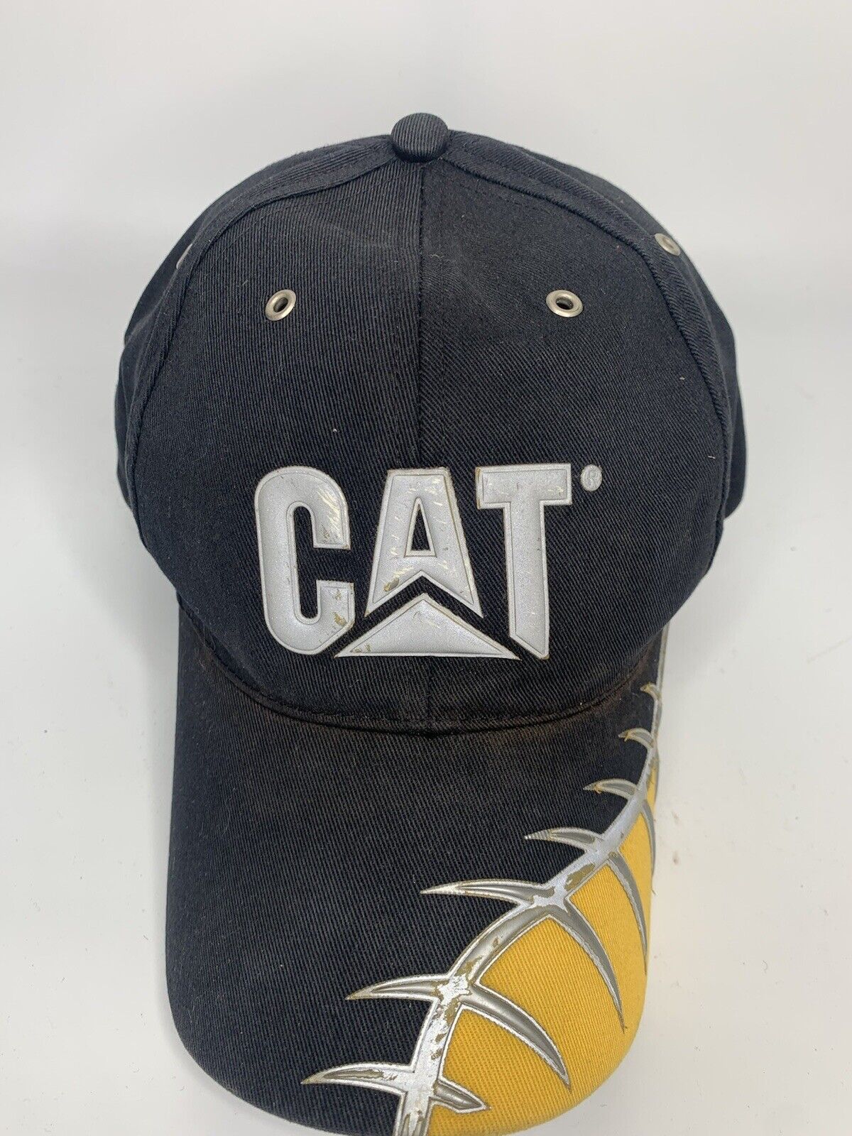Rare Cat Catipillar Hat Cap Black Yellow Barbwire Hat c51 | eBay