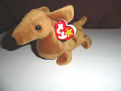 TY Beanie Baby Weenie the Dachshund with Errors 1995 Style 4013