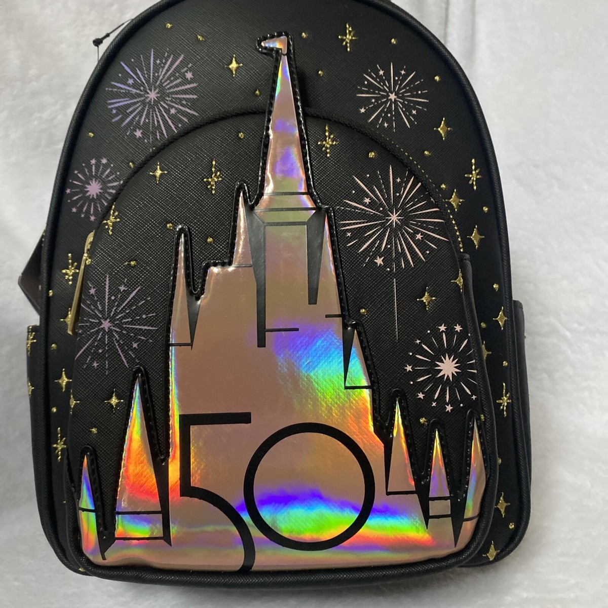 WDW 50th Anniversary Grand Finale Castle Loungefly Mini Backpack Disney