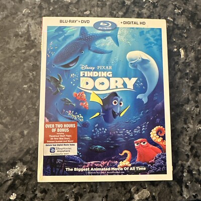 Disney Pixar FINDING DORY (Blu-Ray + DVD) New & Sealed with Slipcover