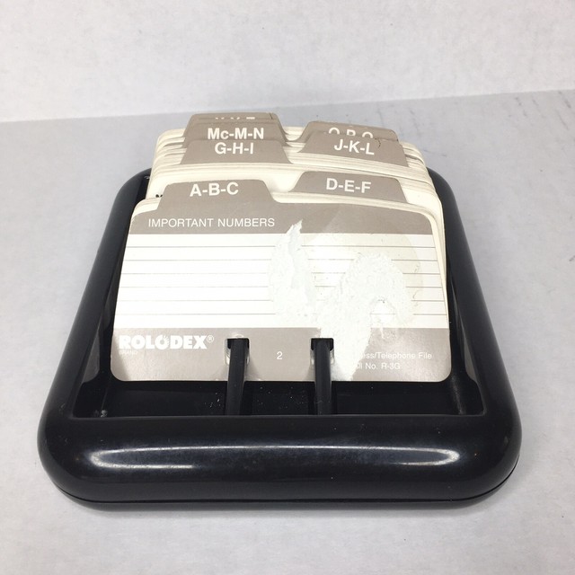 Vintage Rolodex & Cards Address Book Flip AZ File System Anniversary