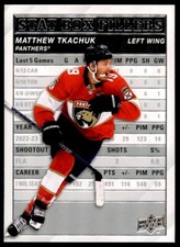 Matthew Tkachuk 2023-24 Upper Deck Series 1 Stat Box Fillers RC #SB-10 Florida