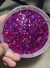 Solvent Resistant Holographic RHOMBUS 2MM shape Glitter Nail Art Face Crafts 50G