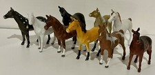 Lot of 9 Vintage 1994 Horse Animal Figure 4  CE Plastic - 3 Of Them Have Damage