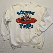 Vintage Looney Tunes Freeze 1994 L Sweatshirt Tweety Taz Daffy Bugs Bunny