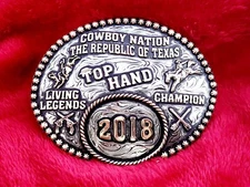 Trophy Rodeo Champion All Around~Top Hand Buckle☆COWBOY NATION☆2018☆RARE☆954