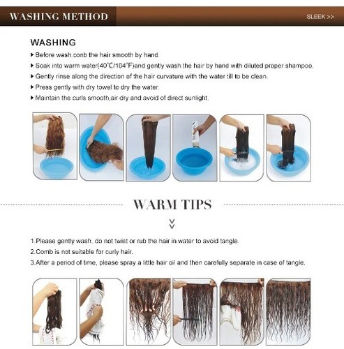 Brazilian Water Wave Echthaar Remy HairBundles schwarz 12A Grade Haarverlängerung - Bild 16 von 17
