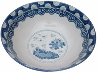 Handmade Blue And White Porcelain 14-inch Ladies Bowl Glazed Finish (china) Handmade Blue And White Porcelain 14-inch Ladies Bowl Glazed Finish (china)