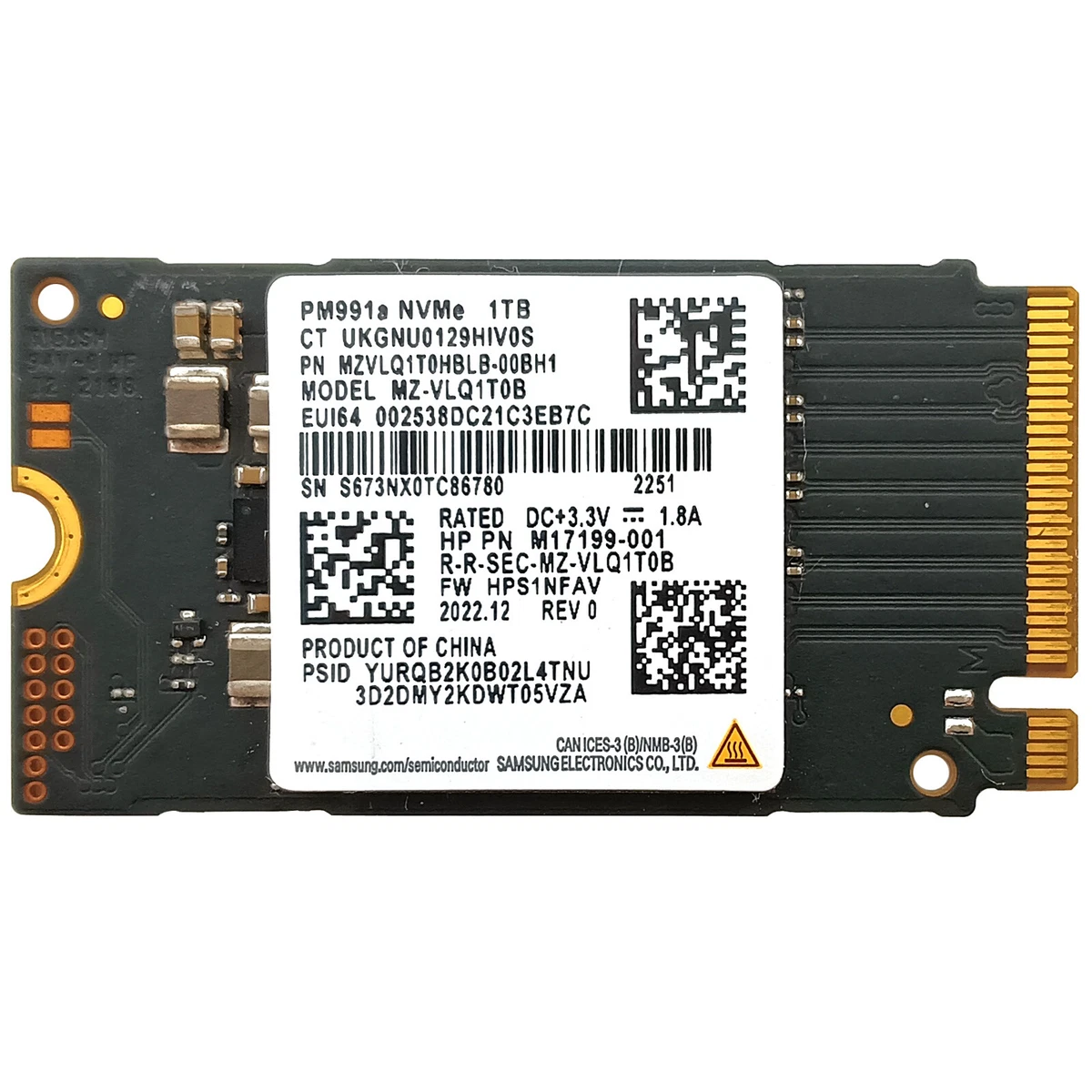 1TB M.2 2242 NVMe 3.0 Solid State Drive - Drive Solutions