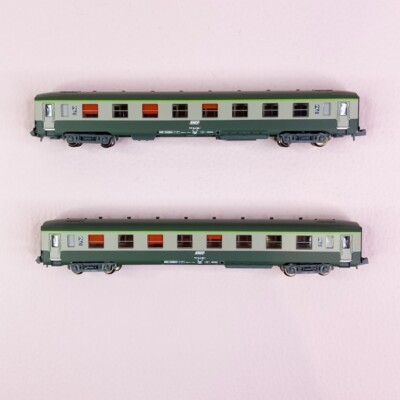 REE Mikadotrain 2 VOITURES DEV AO A8 + B8 vert / gris ép. IV SNCF NW