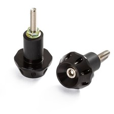 2x Bilancieri Manopole Manubrio Stabilizzatori Contrappesi Moto 17mm Nero