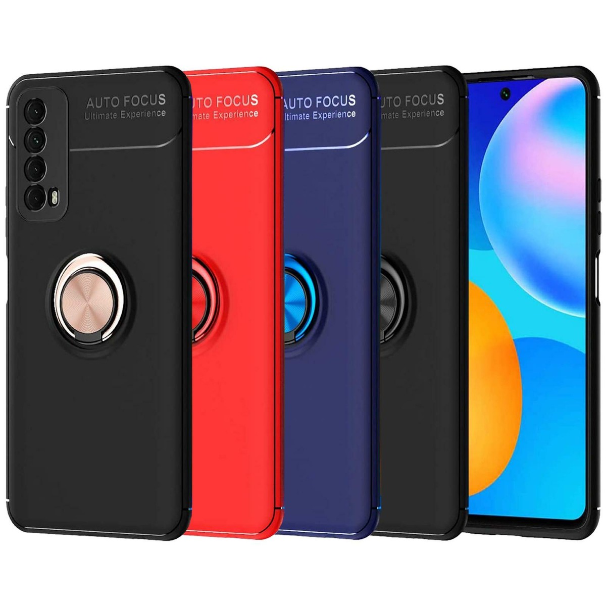 For Huawei P Smart 2021 Case Magnetic Ring Shockproof Phone Cover Screen  Guard