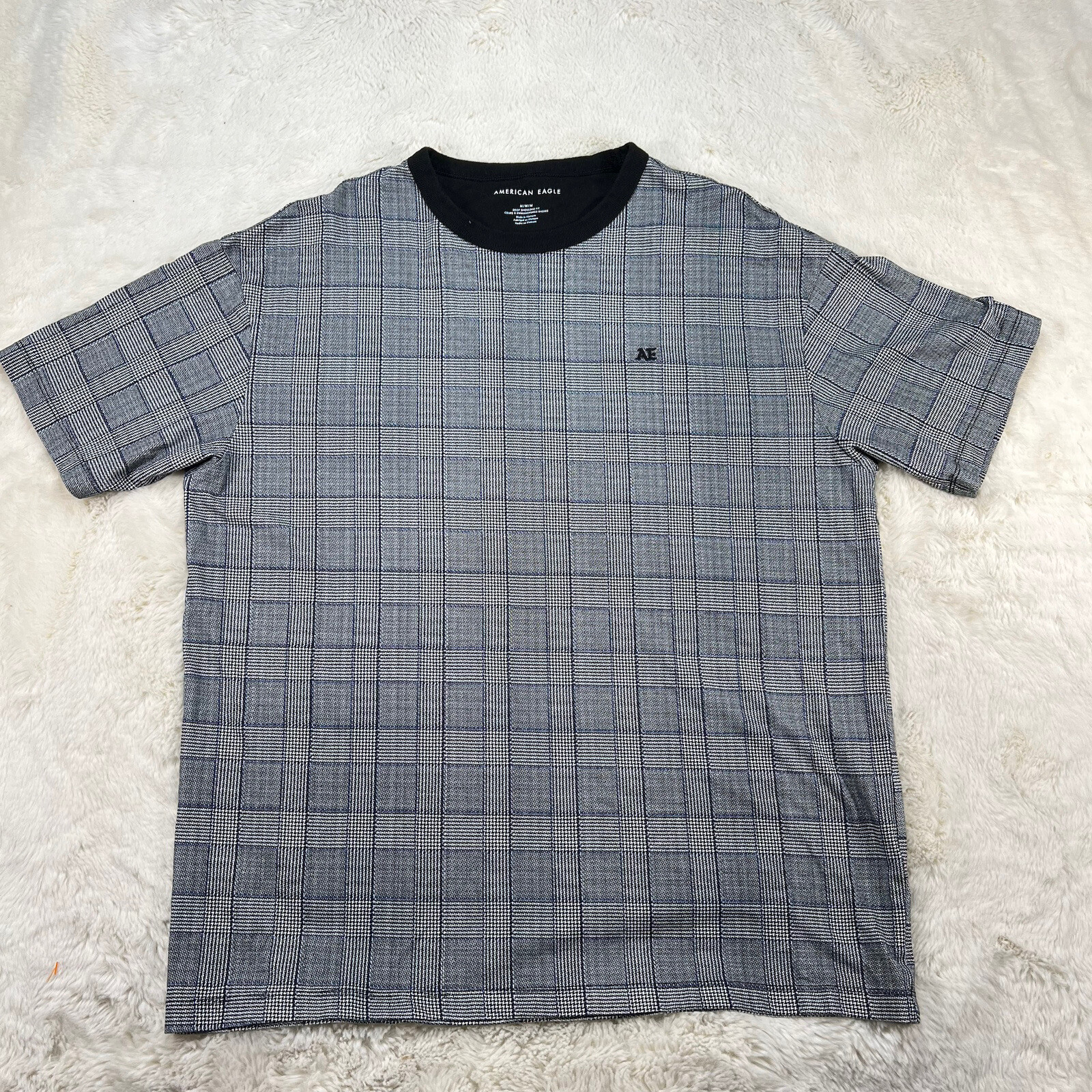 American Eagle Houndstooth Pattern  Short Sleeve … - image 1