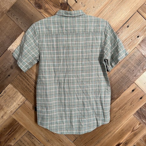 NWT Boys Patagonia Plaid Back Step Shirt Green Size Large 12 Hemp Organic Cotton - Picture 6 of 7