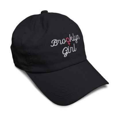 Soft Women Baseball Cap Brooklyn Girl Embroidery Dad Hats for Men Buckle Closure