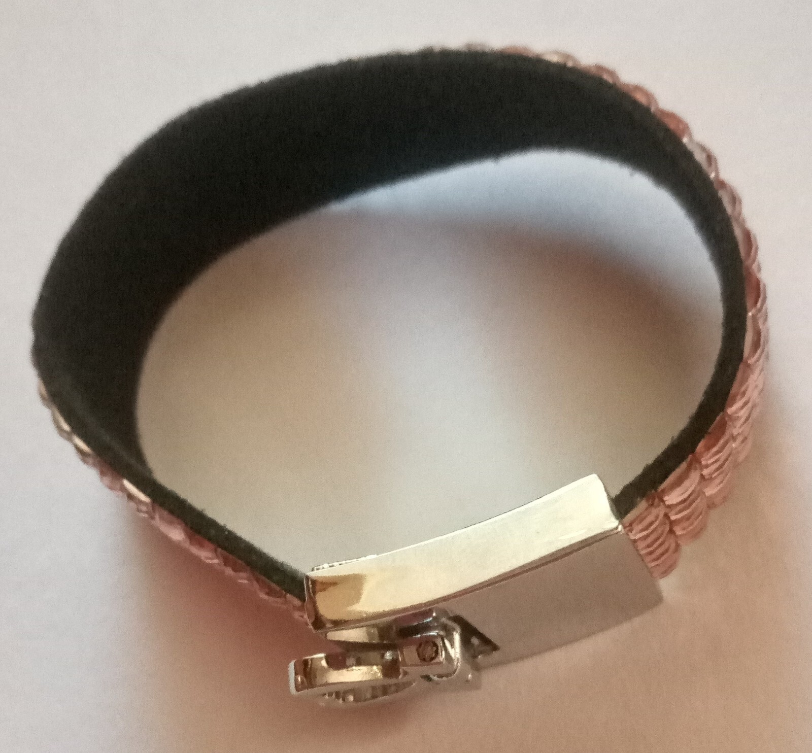 Salmon Rhinestone Plastic Bracelet for Women 8