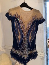 Rhythmic Gymnastics Competition Leotard Navy Blue Large