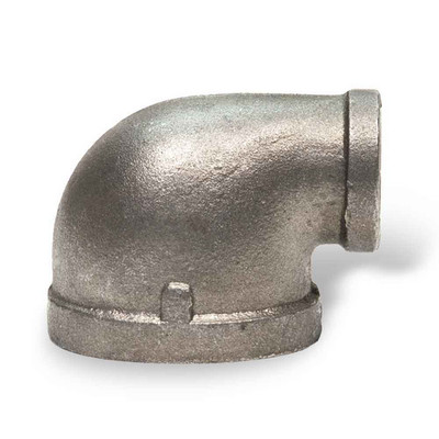 3/4'' x 1/2'' BLACK MALLEABLE IRON REDUCING 90 ELBOW reducer pipe fitting npt