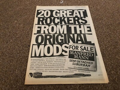 MEL15 WERBUNG 15X12 MANFRED MANN : DOPPELHAUSHÄLFTE SUBURBAN