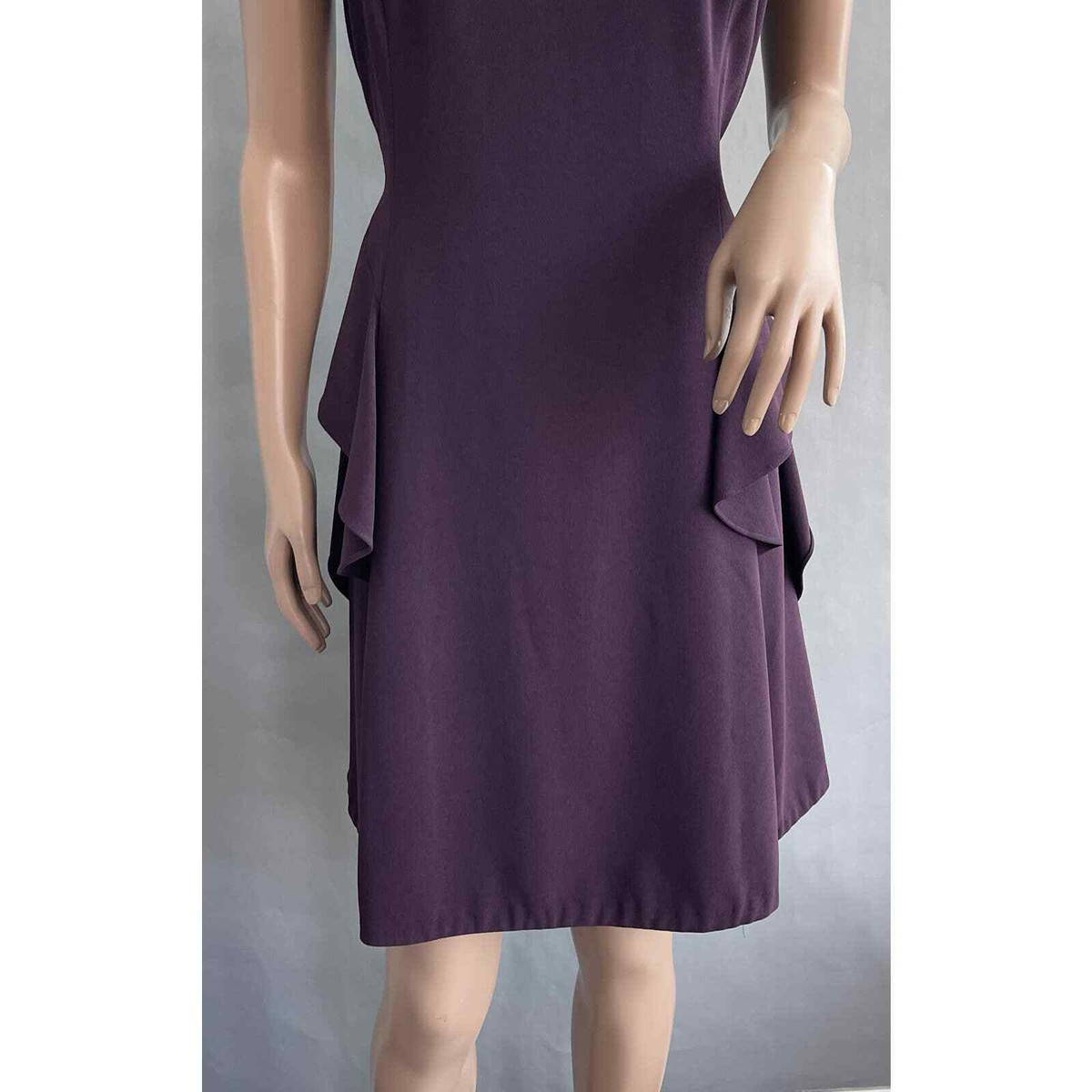 Rebecca Taylor Dress Women 6 Purple Ruffled Crepe A Line Flutter Sleeve |  eBay