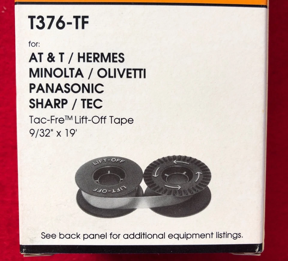 4x GRC T376-TF Tac-Free Lift-Off Minolta Panasonic 9/32"x19' (FOUR tapes IN BOX) - Image 3 of 4