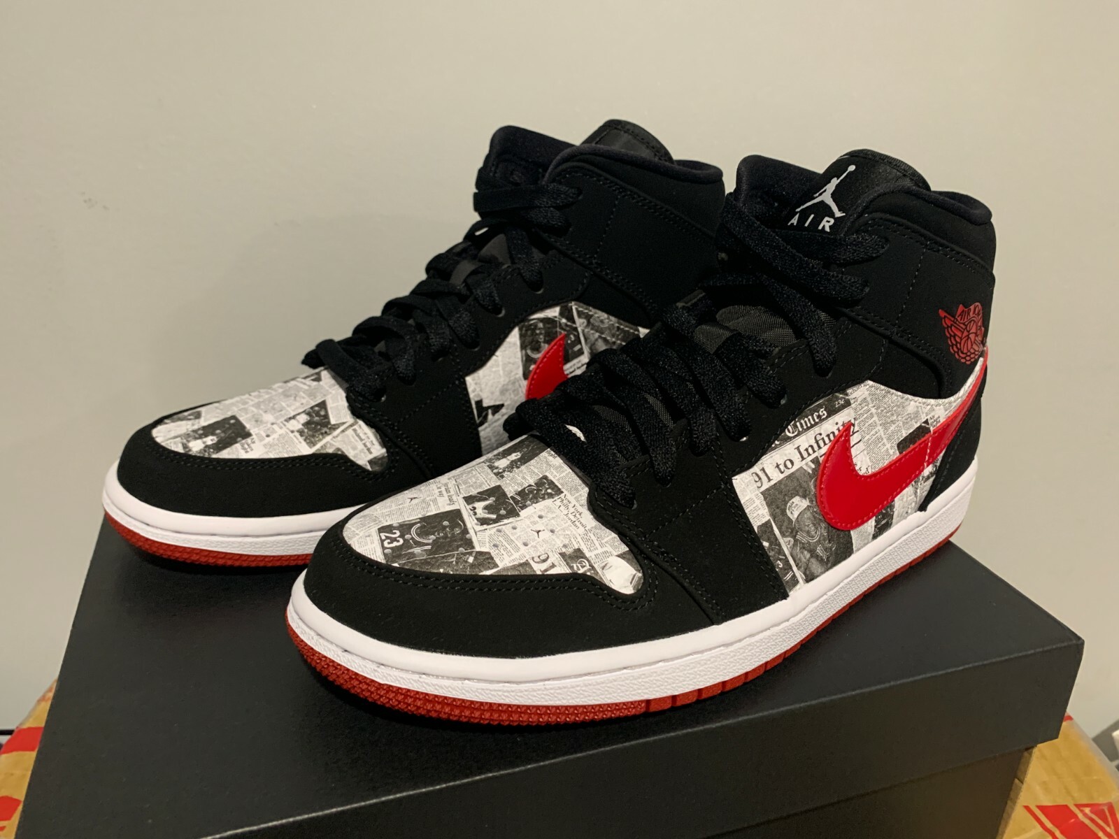 air jordan 1 mid newspaper