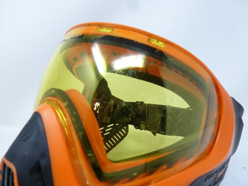 VIRTUE VIO ASCEND THERMO PAINTBALL BRILLE MASKE ORANGE DOPPELSCHEIBE GELBE GLÄSER - Bild 7 von 8