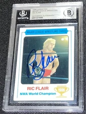 RIC FLAIR SIGNED 1986 CARNATION WRESTLING BECKETT AUTHENTICATED 986