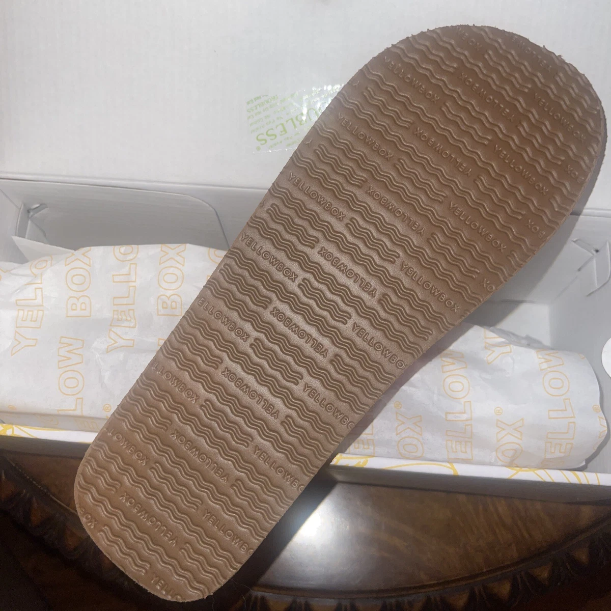 Yellow box macai flip flops sales