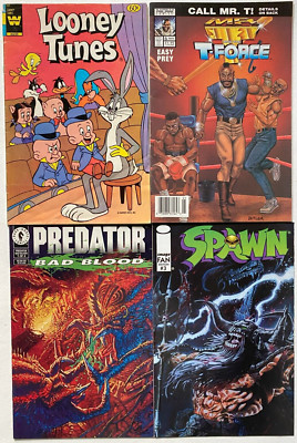Comics mixed lot of 4: Looney Tunes #47 Mr T #6 Predator #1 Spawn Fan Edition #3