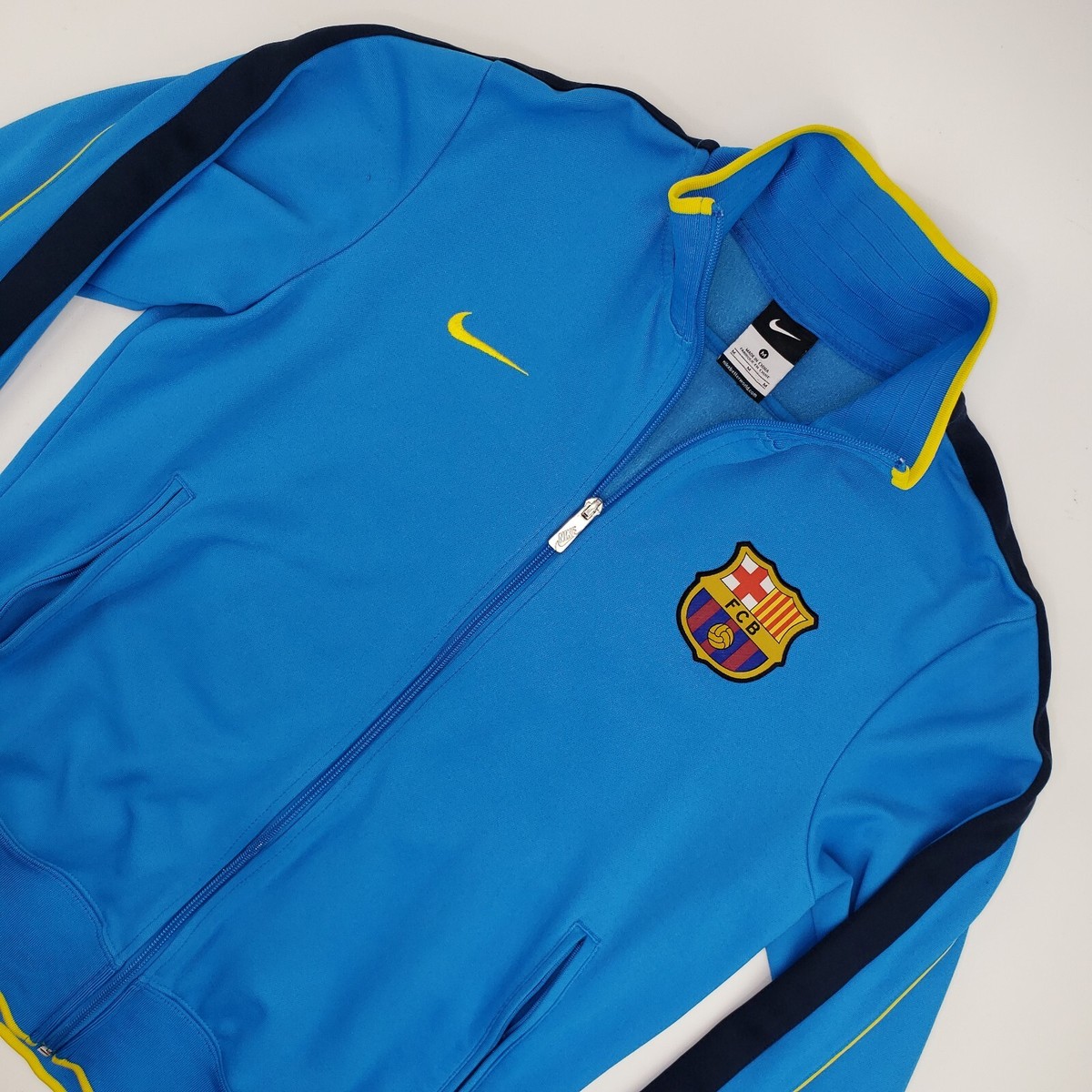 2011-2012 Nike FC Barcelona N98 Track Jacket Full Zip Blue Mens