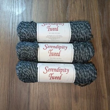 Serendipity Tweed Midnight Forest Black 3 Skeins 100g 210yds