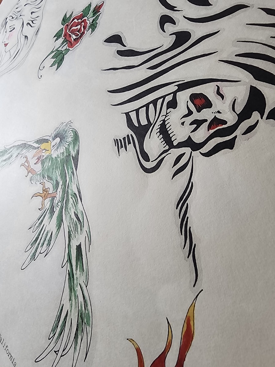 ORIGINAL Traditional Vintage 1981 National Tattoo Flash Sheet Apache Jil  Tong 18 | eBay