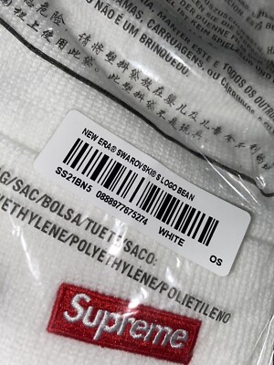 Supreme x New Era x Swarovski S Logo Beanie - WHITE/MULTICOLOR
