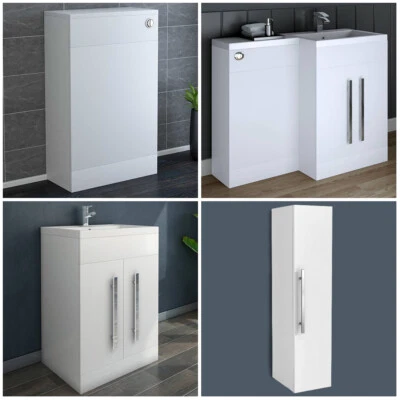 KBSTAR Bathroom Vanity Unit Tall Unit Toilet Unit Basin Sink Storage Cabinet Furniture