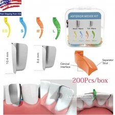200Pcs/box Dental Anterior Matrix System Wedge Matrix Bands Interdental Wedges
