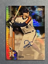 2020 Topps Chrome Update Target Prism Refractor 21/125 George Springer Auto