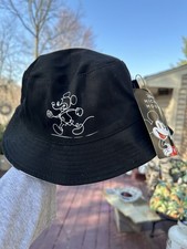 Disney Mickey Mouse NWT Black Reversible Bucket Hat ADORABLE  Buy Now 