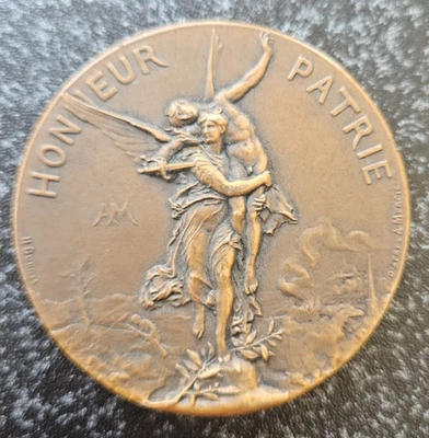FRANCE - FRANCIA - MEDAILLE BRONZE UNION DES SOCIETES DE TIR 1886 REF:W. - Photo 1/3