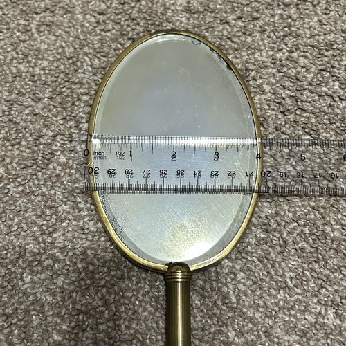 Victorian Style PORTRAIT OF A LADY 22k Gold Plate Vanity Mirror ANTIQUE VINTAGE - Picture 4 of 9