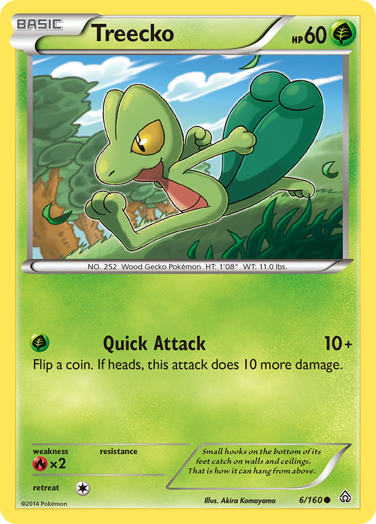 Treecko 6/160 Common Primal Clash Pokemon Near Mint