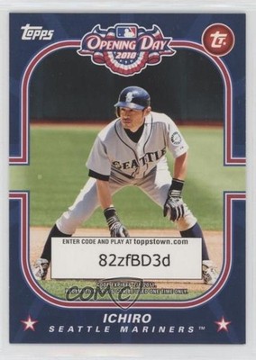 2010 Topps Opening Day ToppsTown Code Cards Ichiro Suzuki Ichiro #TTS25 HOF 11gl