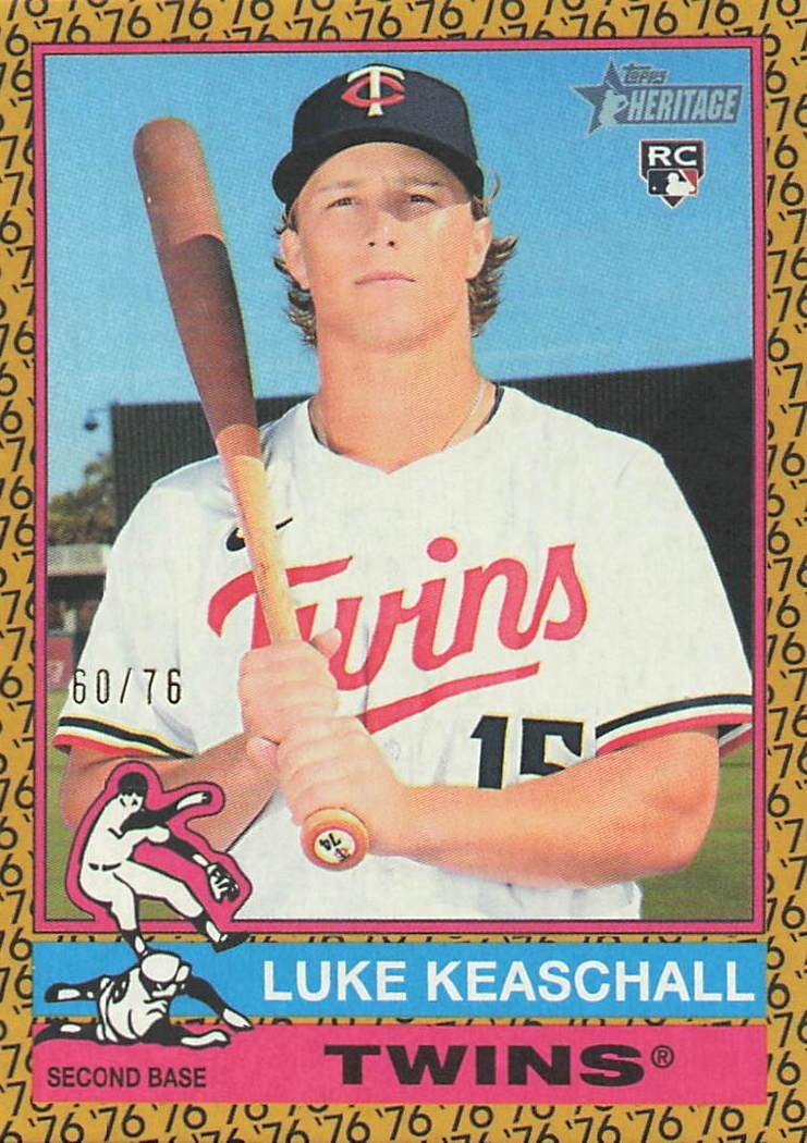 2025 Topps Heritage High Number Luke Keaschall #614 RC Color Of The Year #/76 SP