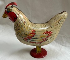 Wyandotte Toys Egg Laying Tin Chicken w/ Comb Piece 7 1/4" Tall X 8"
