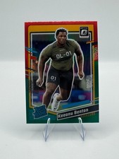 2023 Donruss #387 Keeanu Benton Optic Rated Rookie Preview Red & Green Prizm RC