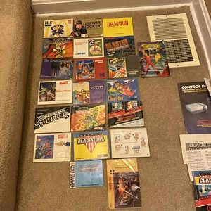 Vintage Collection Of Nintendo Instructional Manuals From The 80’- 90’s 21 Books